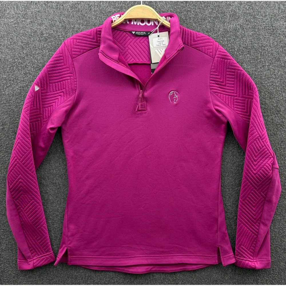 Levelwear Pullover Womens Small Bear Mountain Golf Pink Fuchsia 1/2 Zip Sweater‎